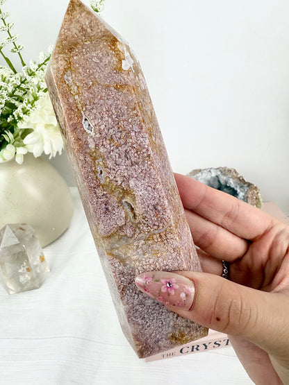 Pink Agate Large Tower