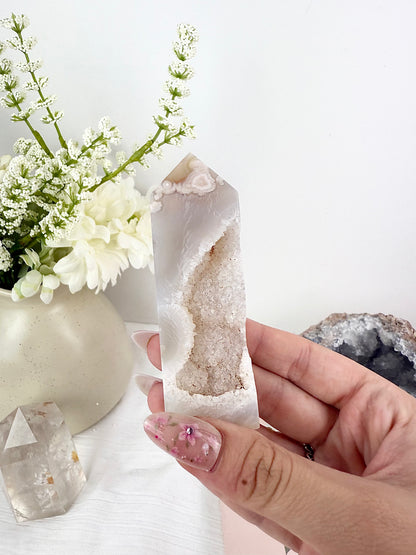 Druzy Agate Banded Towers