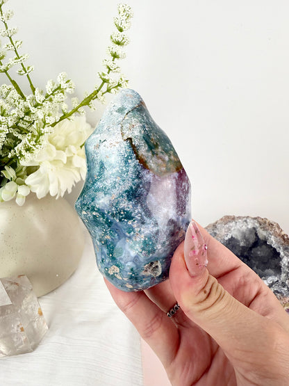 Blue Ocean Jasper Flame