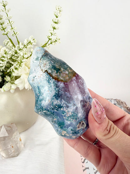 Blue Ocean Jasper Flame
