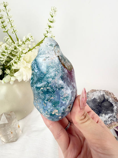 Blue Ocean Jasper Flame