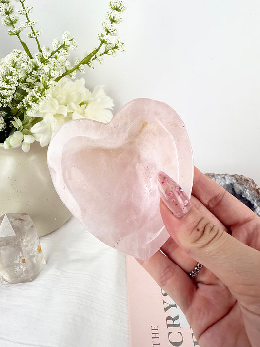 Rose Quartz Heart Bowl