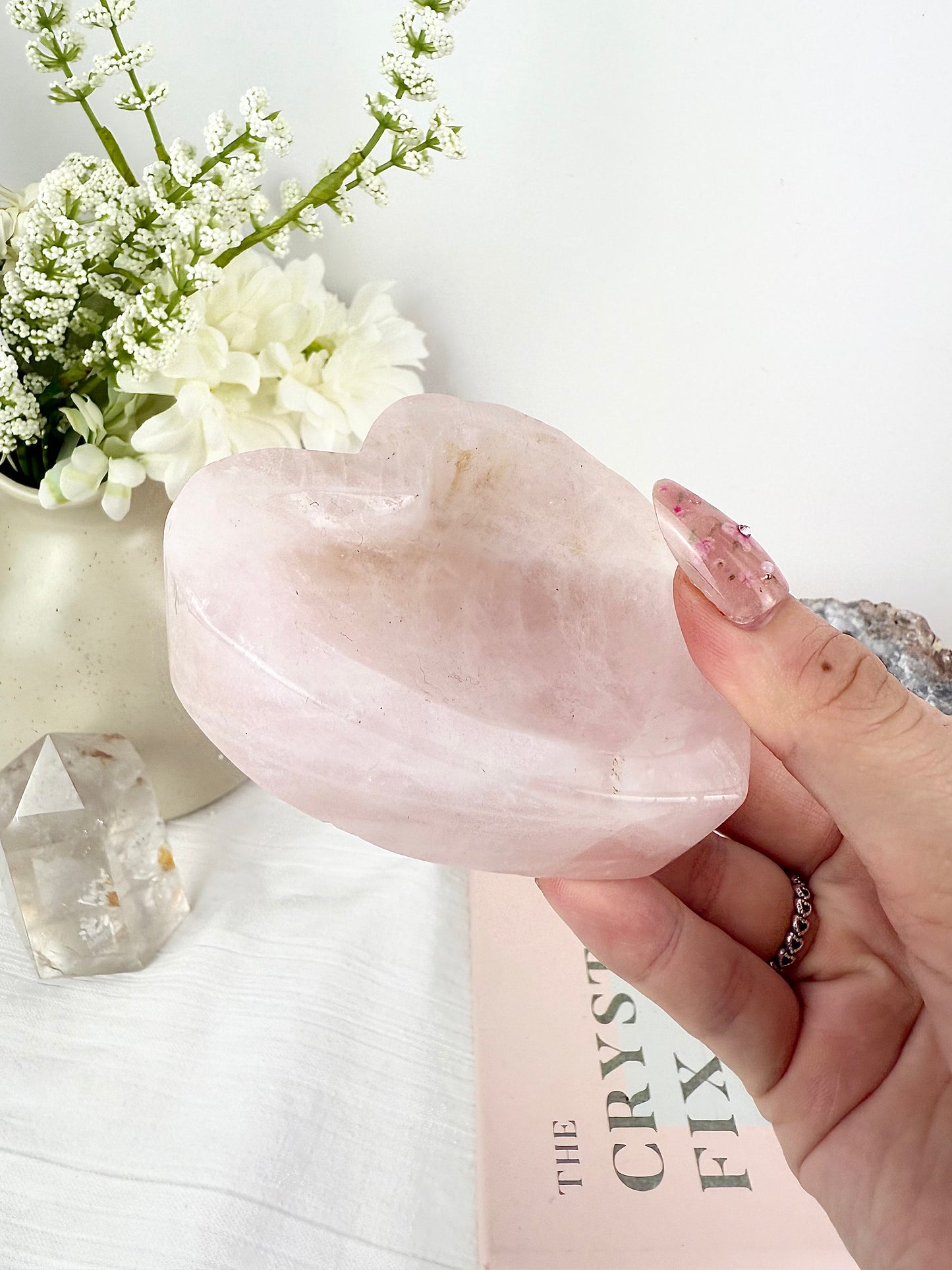 Rose Quartz Heart Bowl