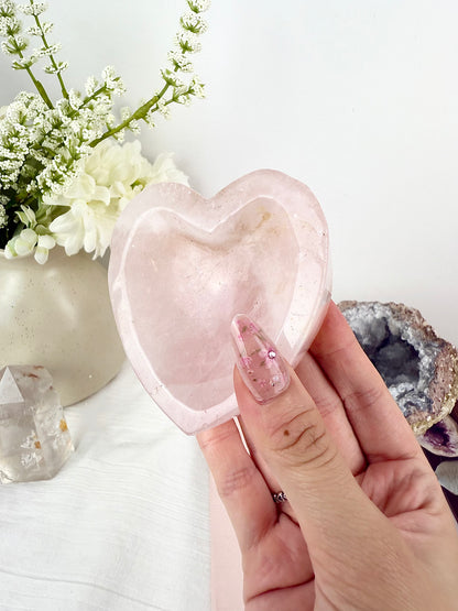 Rose Quartz Heart Bowl