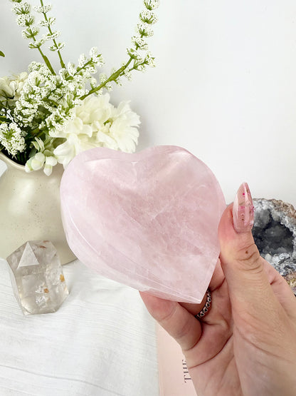 Rose Quartz Heart Bowl