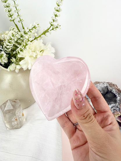 Rose Quartz Heart Bowl