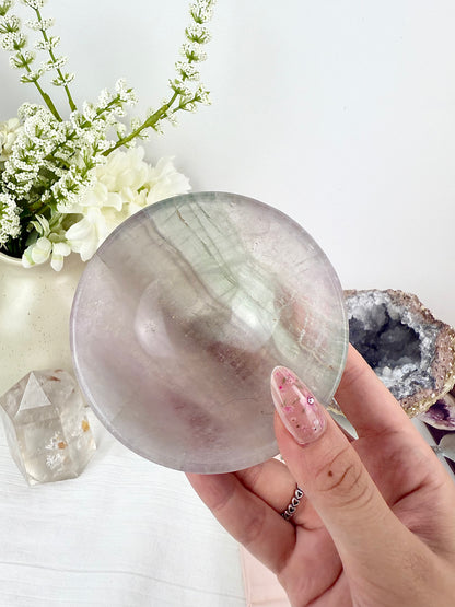 Lavender Fluorite Round Bowl
