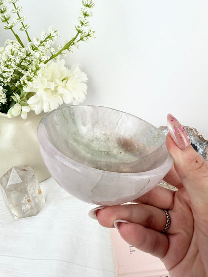 Lavender Fluorite Round Bowl