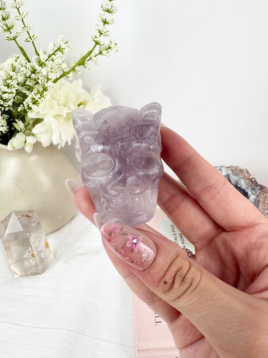 Purple Fluorite Skull