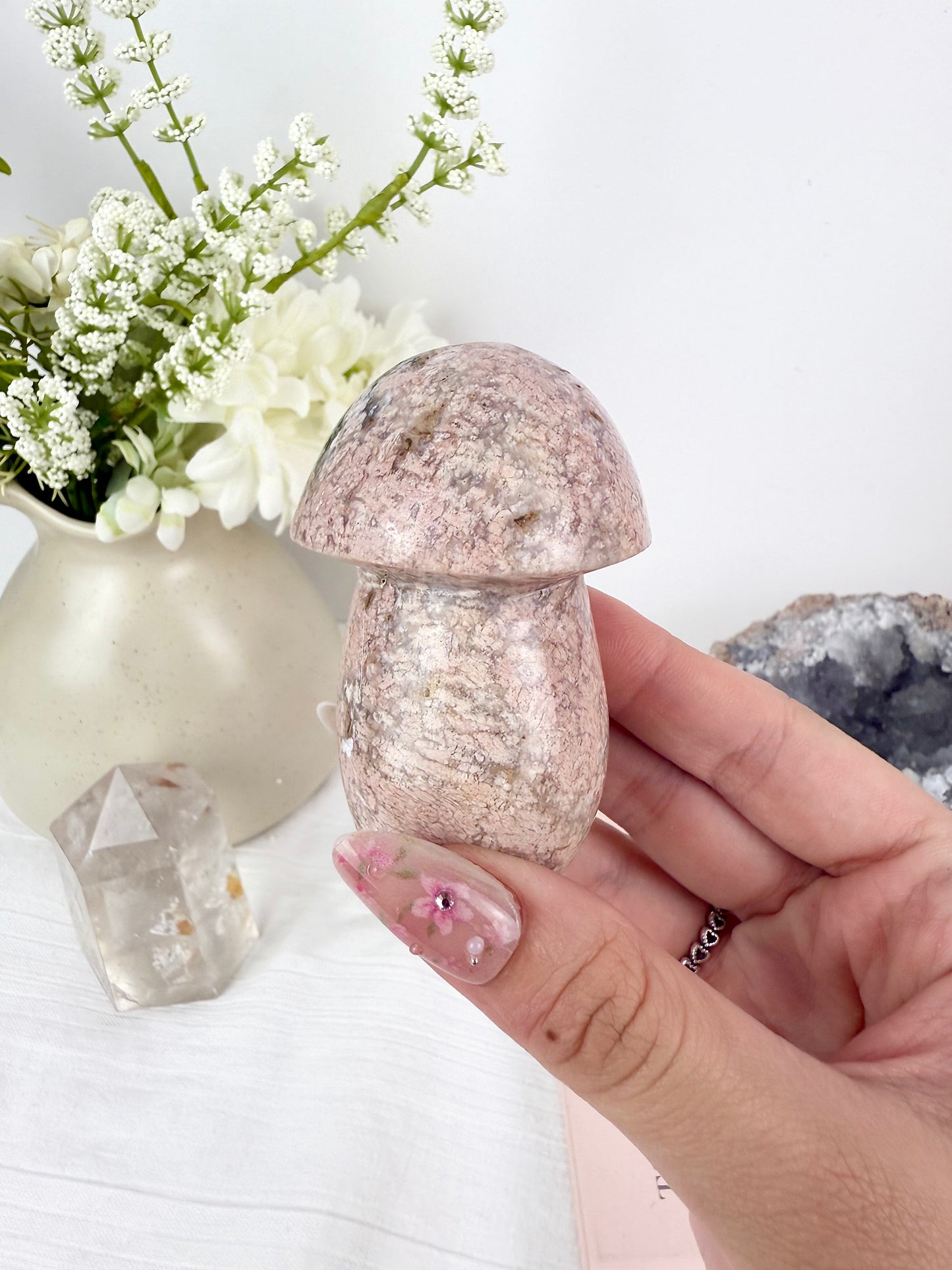 Pink Agate Mushrooms