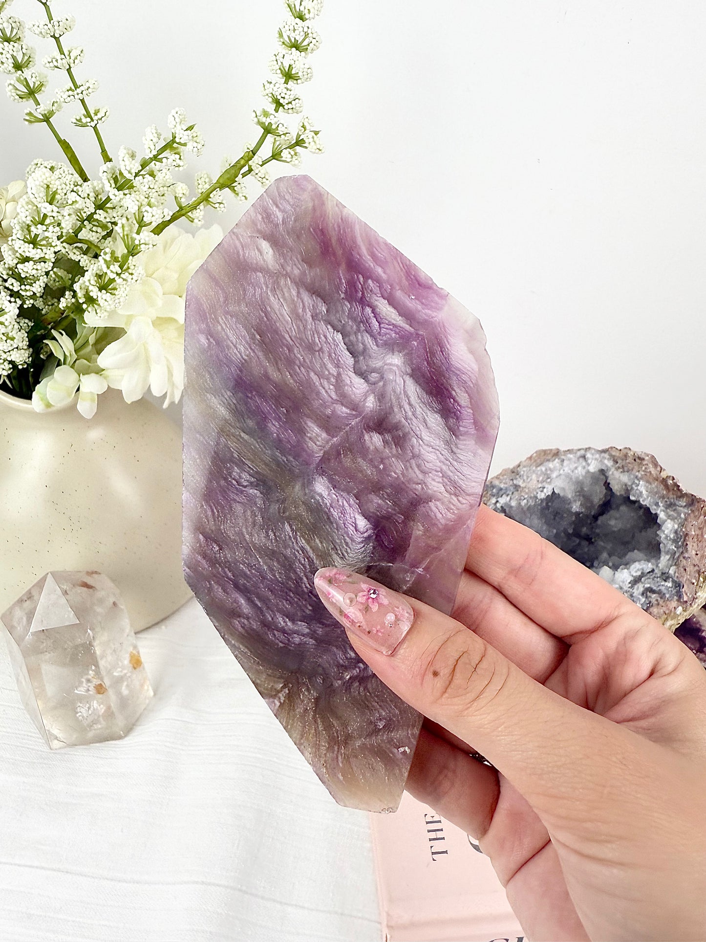 Silky Purple Fluorite Slab