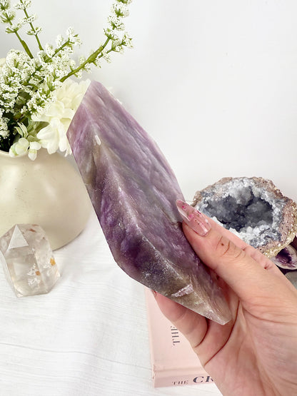 Silky Purple Fluorite Slab