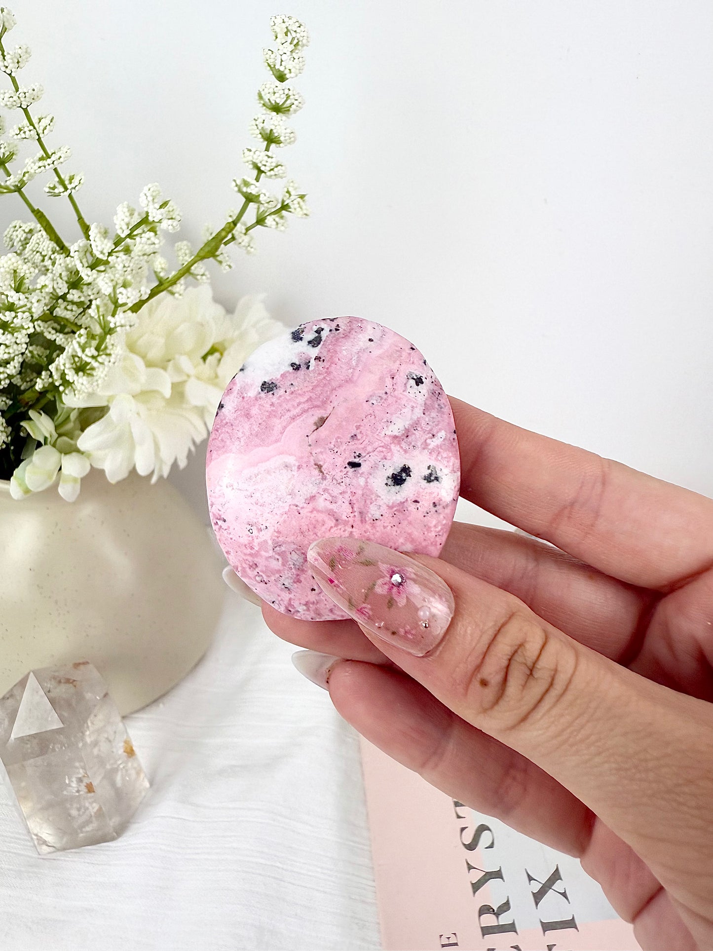 Peruvian Rhodonite Palm Stones