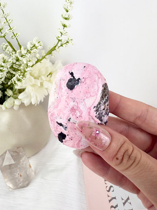 Peruvian Rhodonite Palm Stones