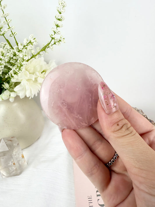 Rose Quartz Round Disk
