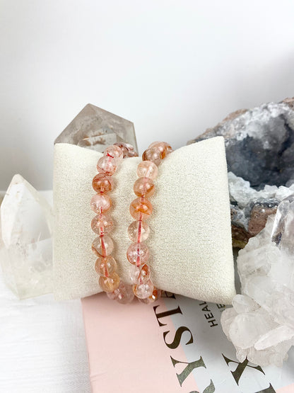 A-Grade Fire Quartz Beaded Bracelet ✧ 8mm