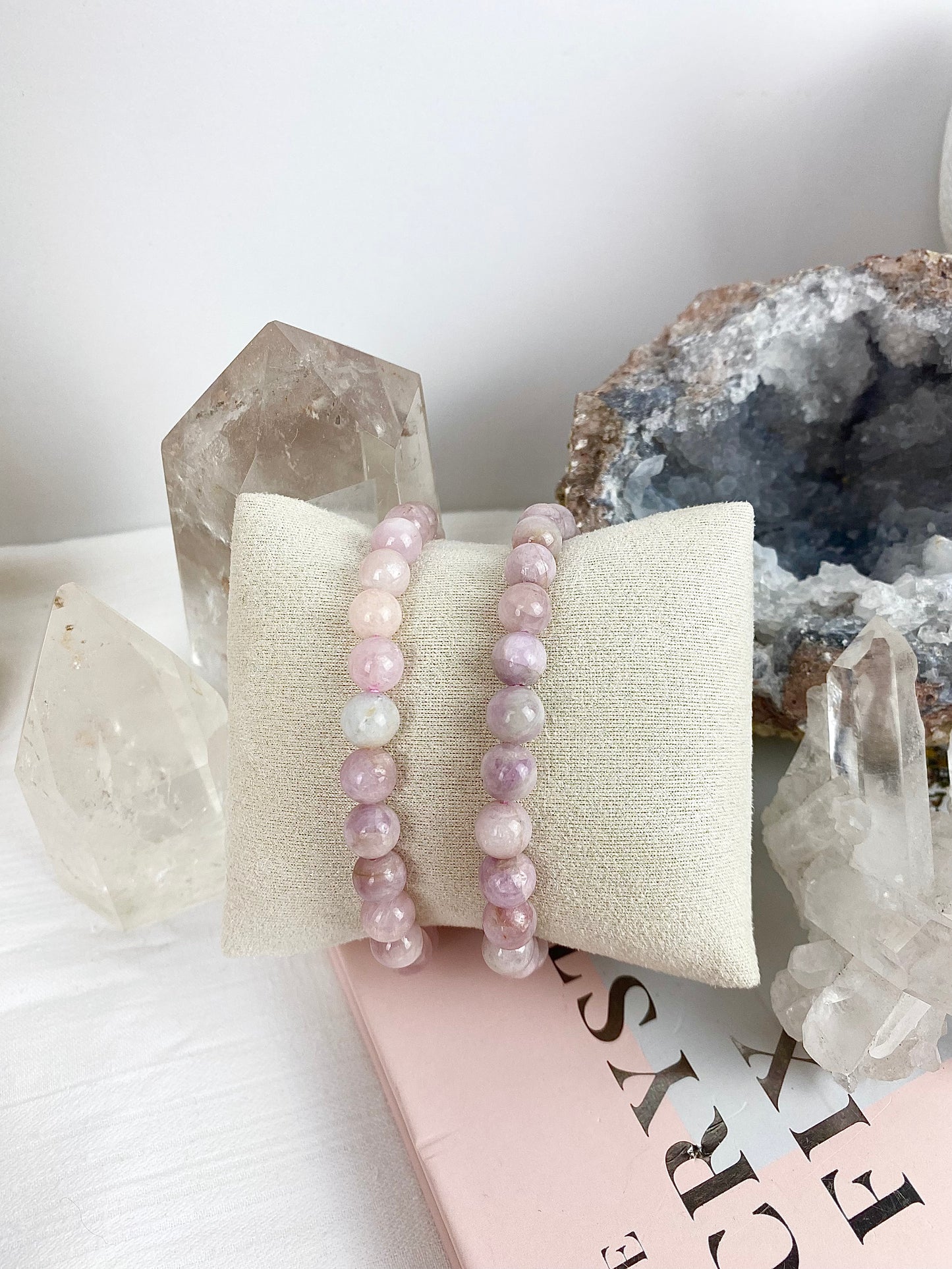 Pink Kunzite Beaded Bracelets ✧ 8mm