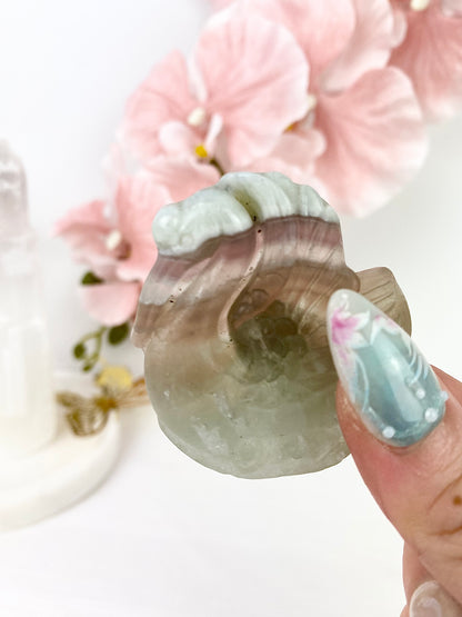 Lavender Fluorite Swans