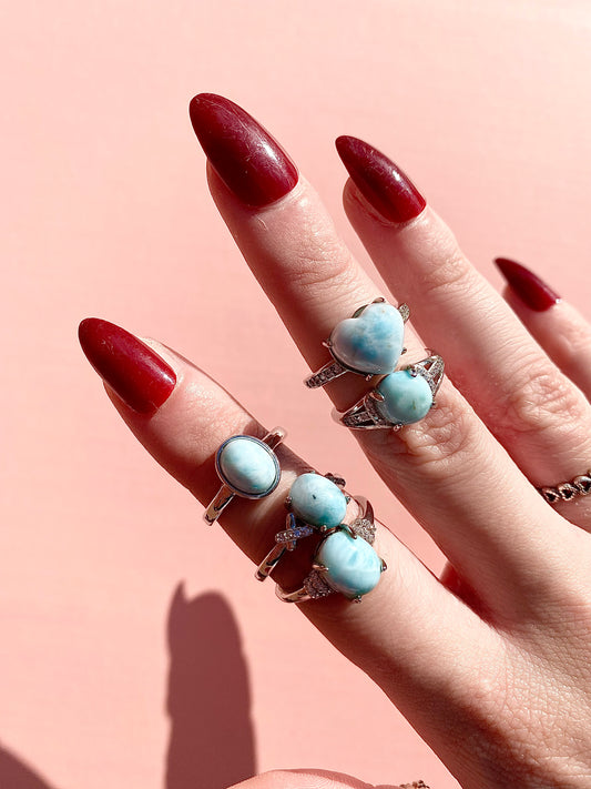 ✧ Larimar s925 Silver Rings ✧