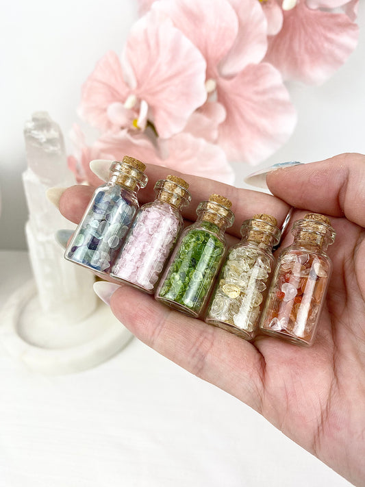 Mini Crystal Chip Bottles