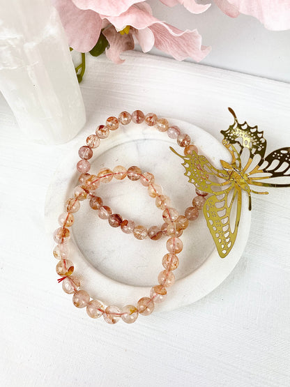 Fire Quartz Beaded Bracelet