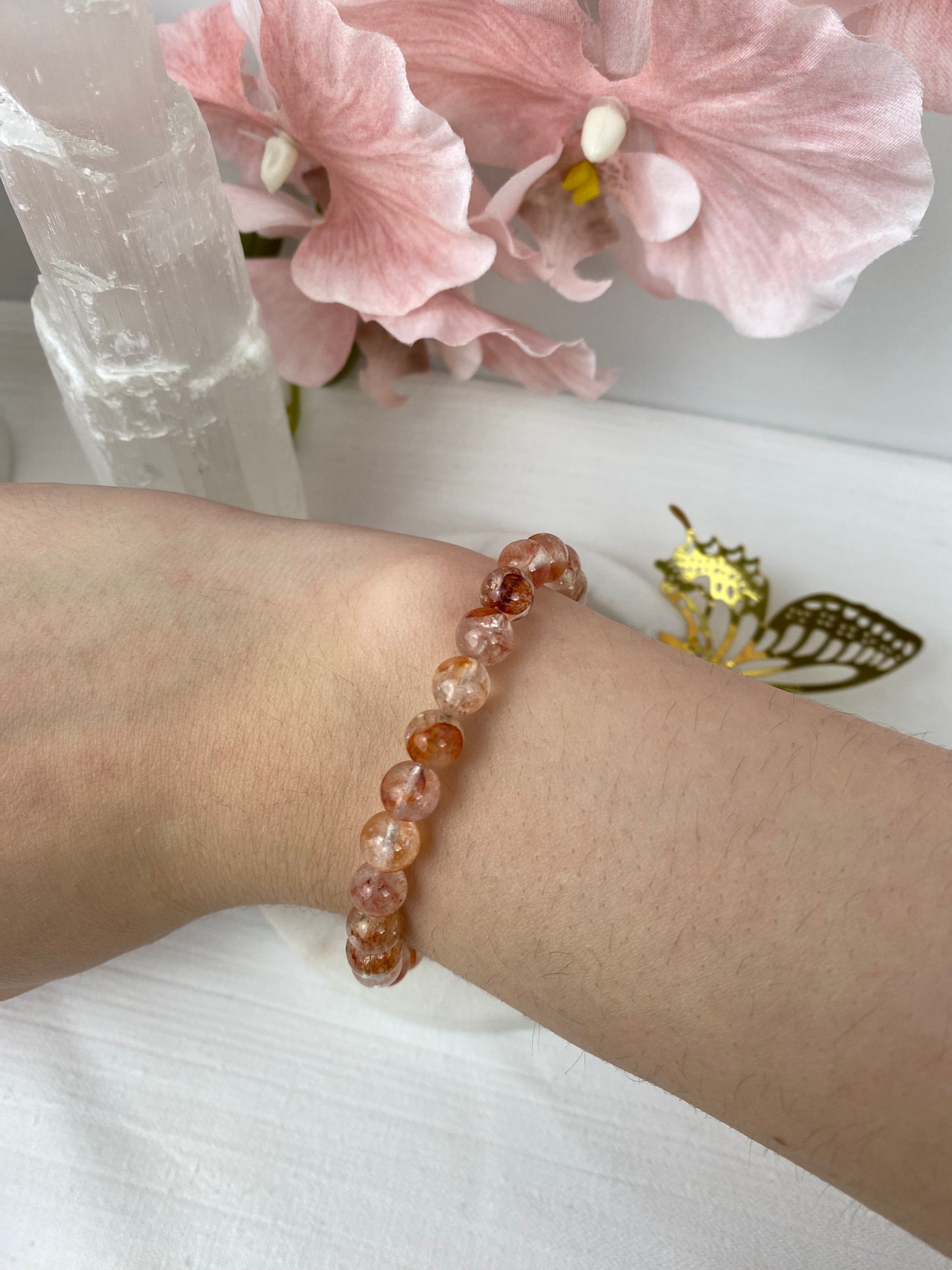 Fire Quartz Beaded Bracelet