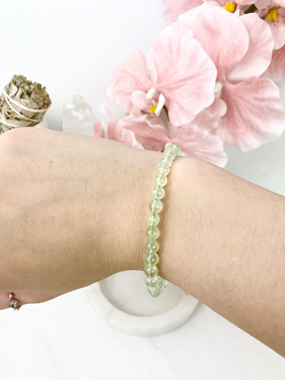 Prehnite Beaded Bracelet