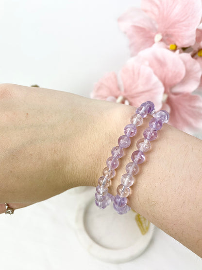 Lavender Amethyst Beaded Bracelets