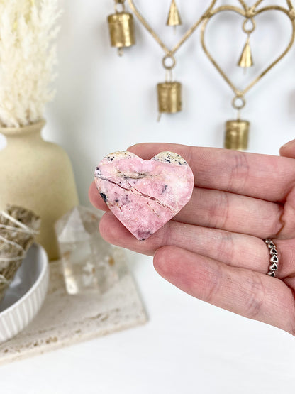 ♡ Peruvian Rhodonite Hearts ♡