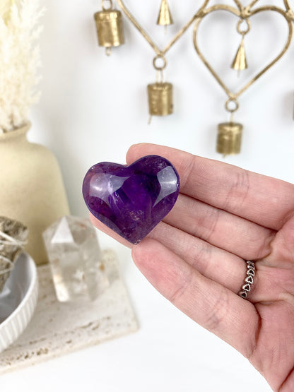 A-Grade Amethyst Hearts