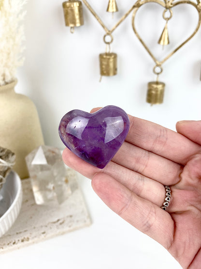 A-Grade Amethyst Hearts