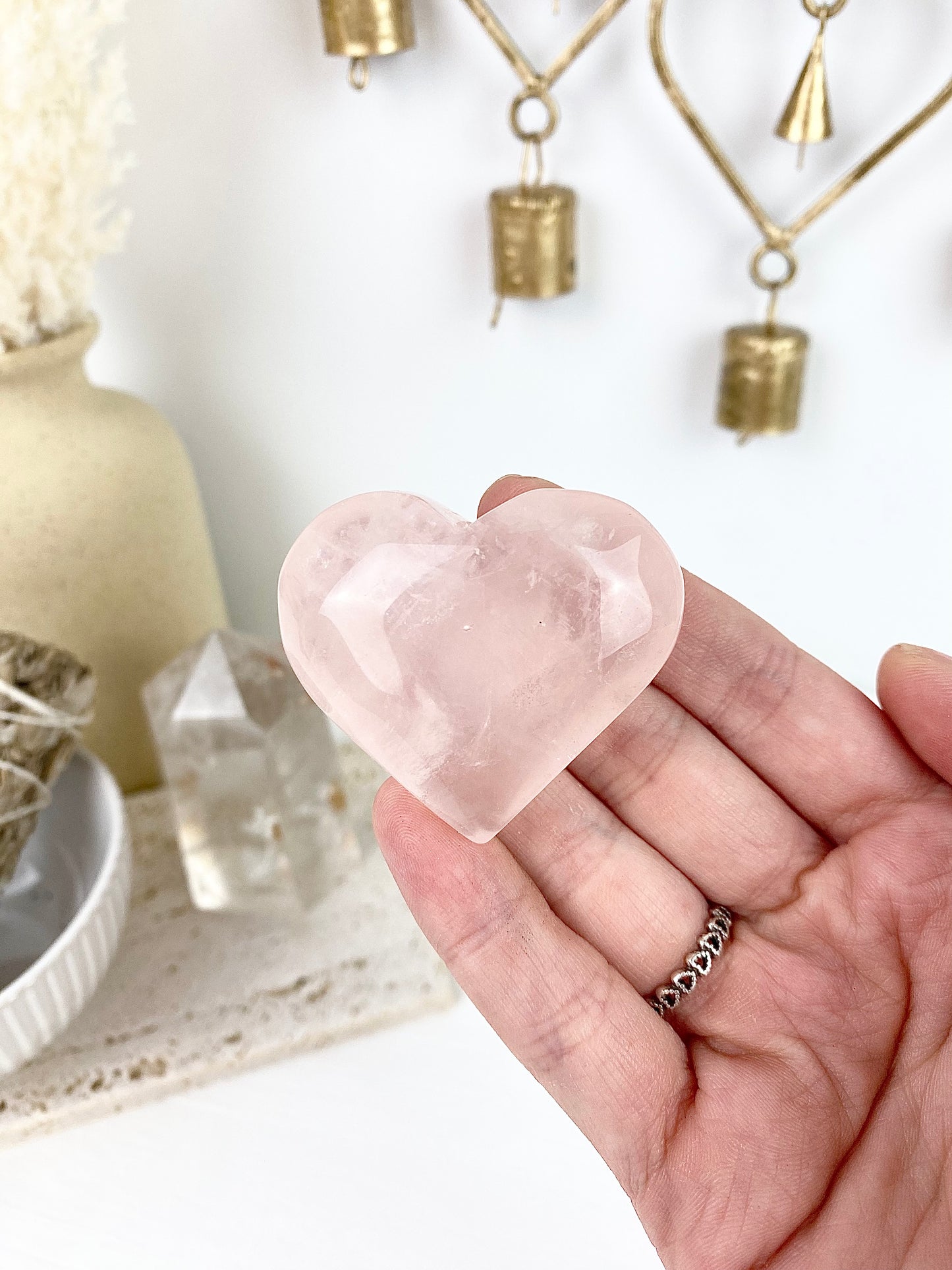 ♡ Gemmy Rose Quartz Hearts ♡