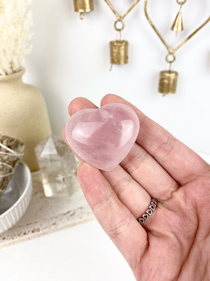 ♡ Gemmy Rose Quartz Hearts ♡