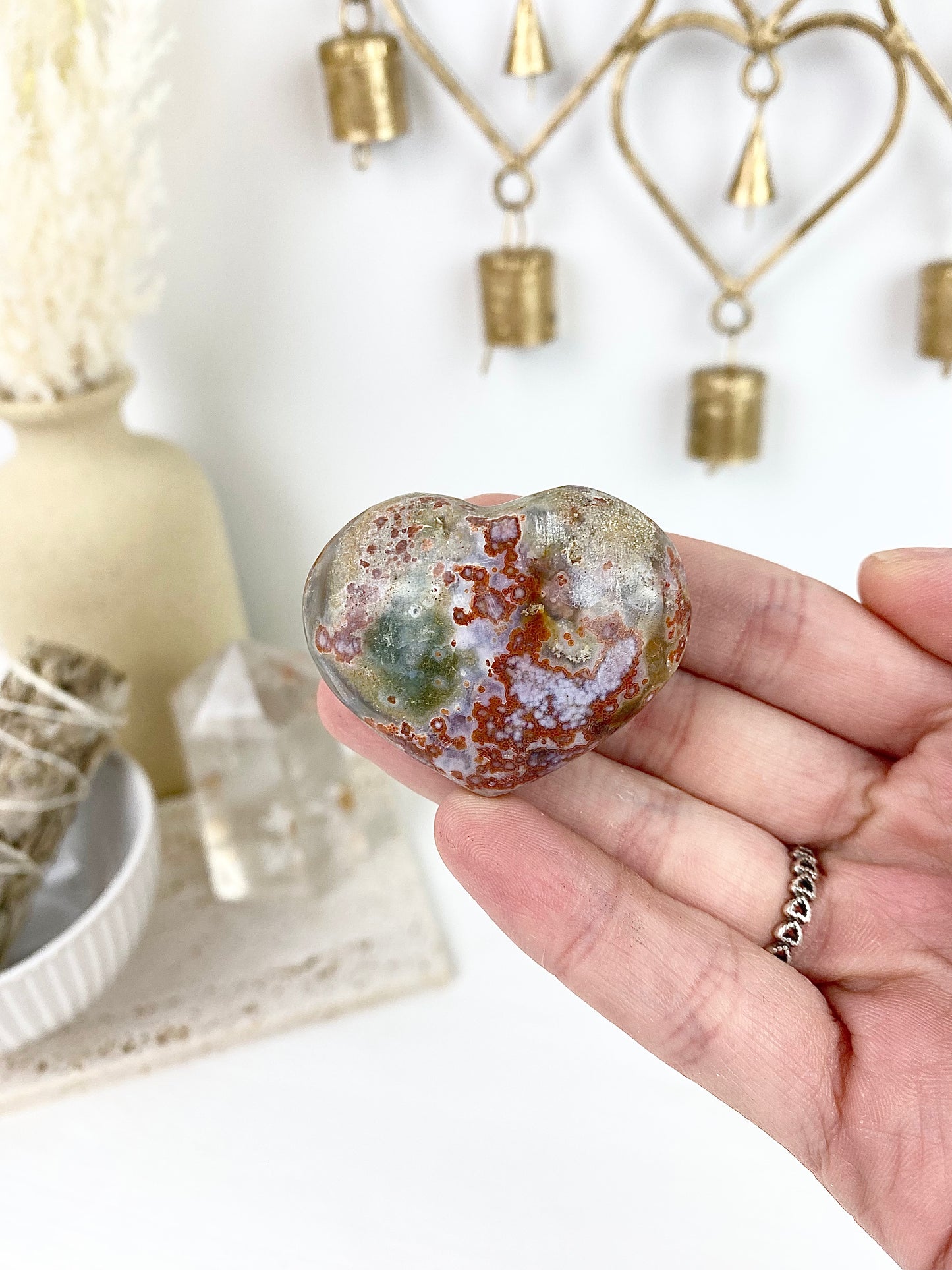 ✿ Rainbow Bubble Ocean Jasper Hearts ✿