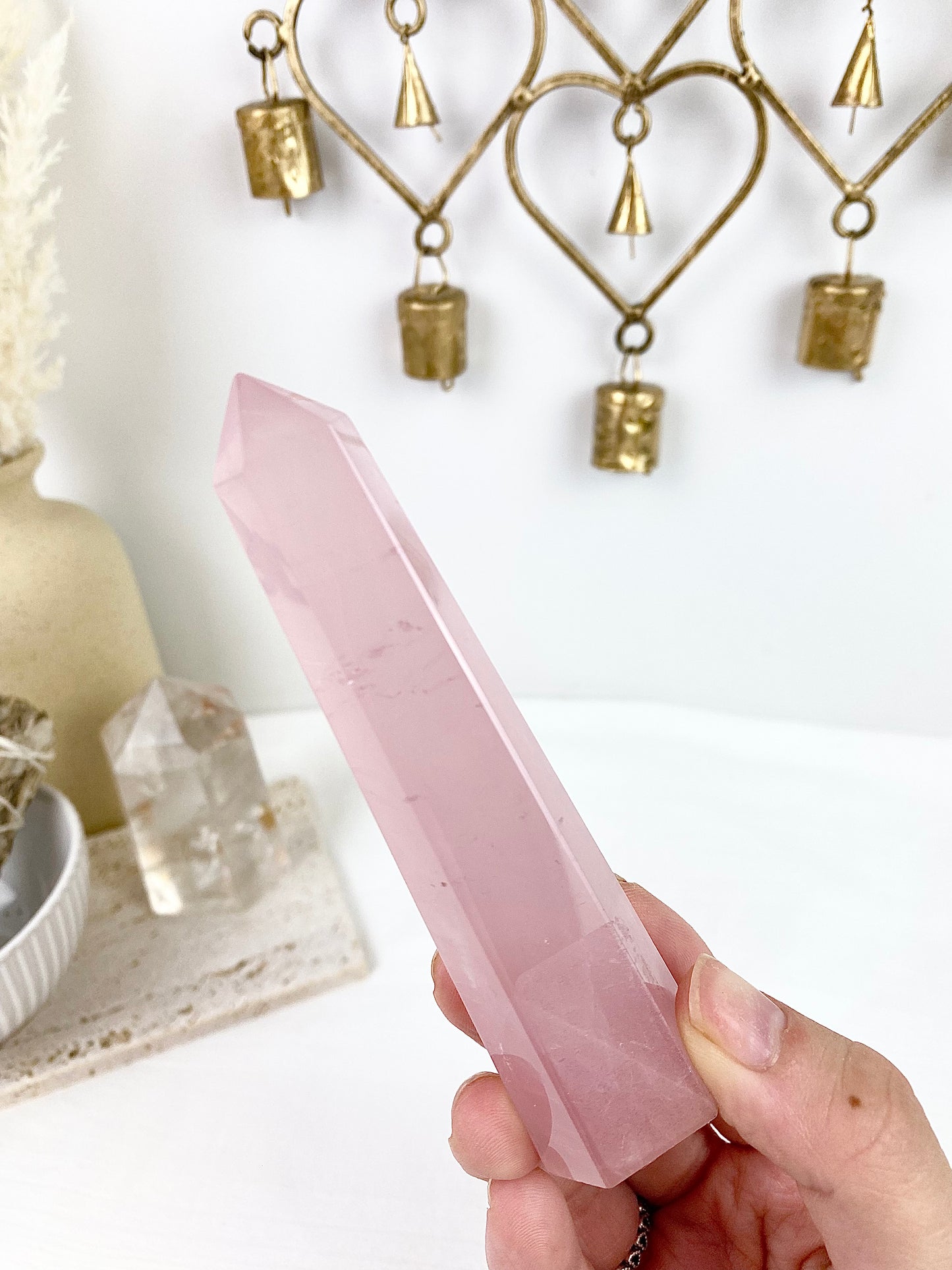 Madagascar Rose Quartz Tower