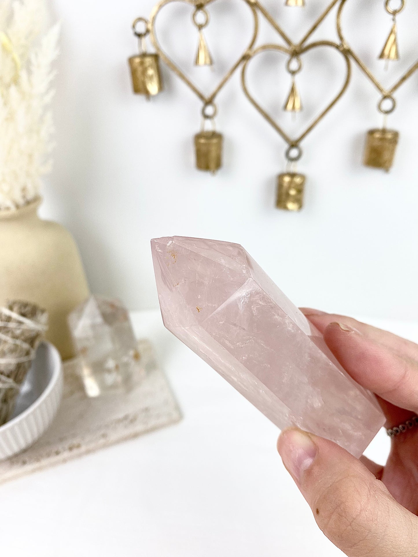 Rose Quartz Large Tower (imperfect)