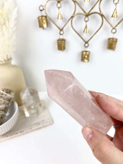 Rose Quartz Large Tower (imperfect)