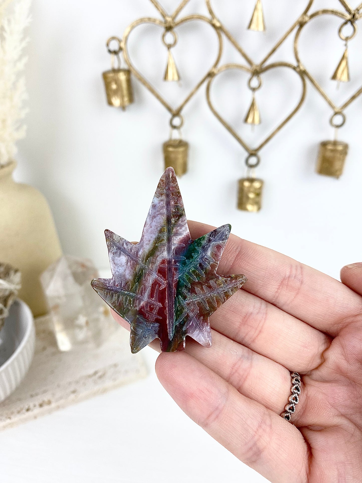 Colourful Ocean Jasper Leaf