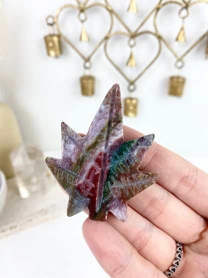 Colourful Ocean Jasper Leaf