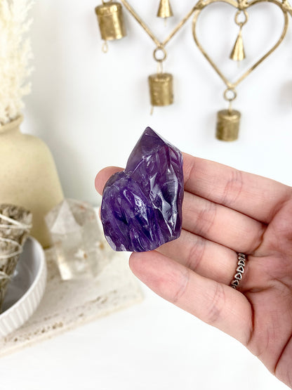 Amethyst Crystal Carving