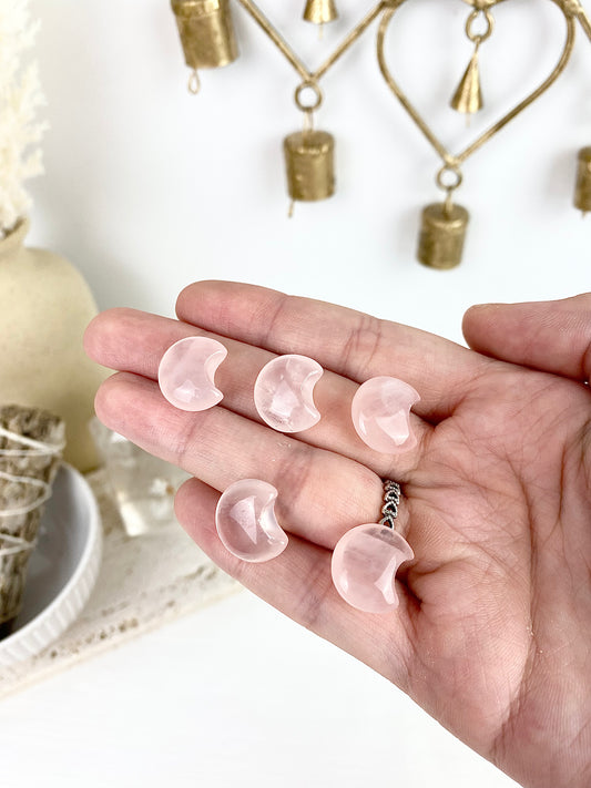 Rose Quartz Mini Moons