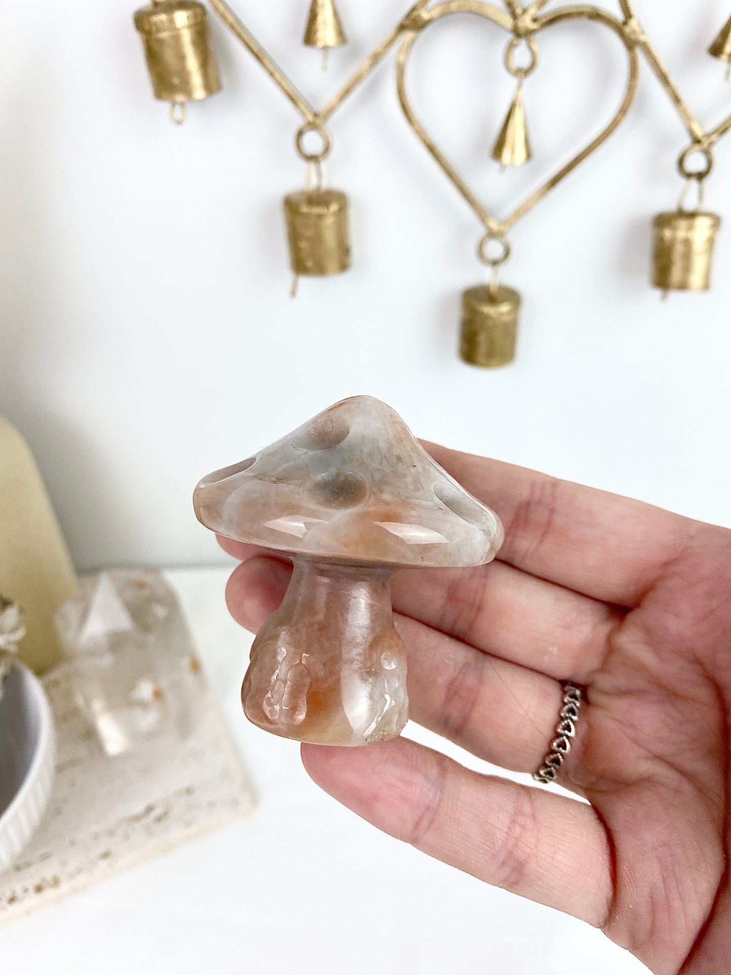 Peach Moonstone Mushroom