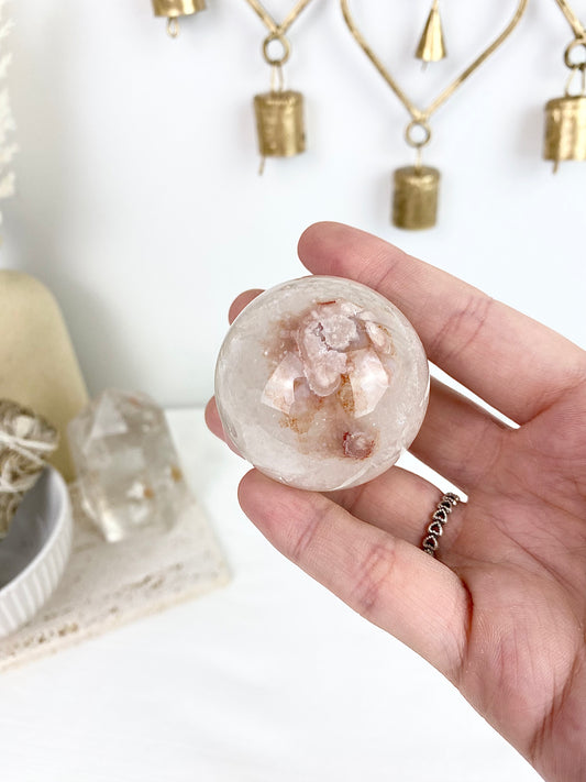 Pink Amethyst Flower Agate Sphere