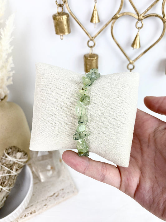 Prehnite Chip Bracelet