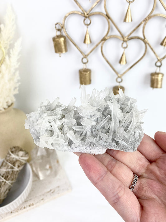 Chrysanthemum Clear Quartz Specimen