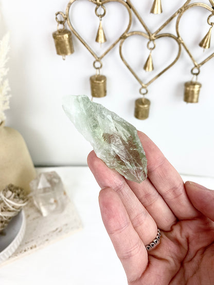 Green Amethyst Raw Points