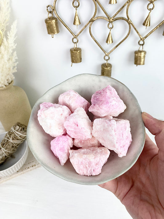 Bubblegum Pink Aragonite Raw Chunks