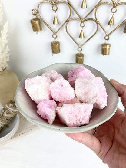 Bubblegum Pink Aragonite Raw Chunks