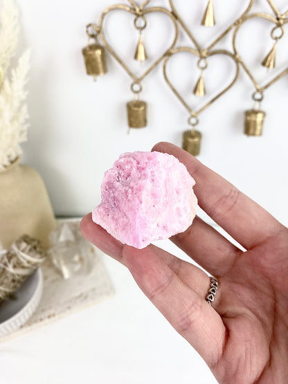 Bubblegum Pink Aragonite Raw Chunks