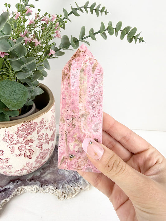 ♡ Peruvian Rhodonite Tower — 1. ♡